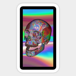 Aesthetic Rainbow Crystal Skull ∆∆∆∆ Graphic Design/Illustration Sticker